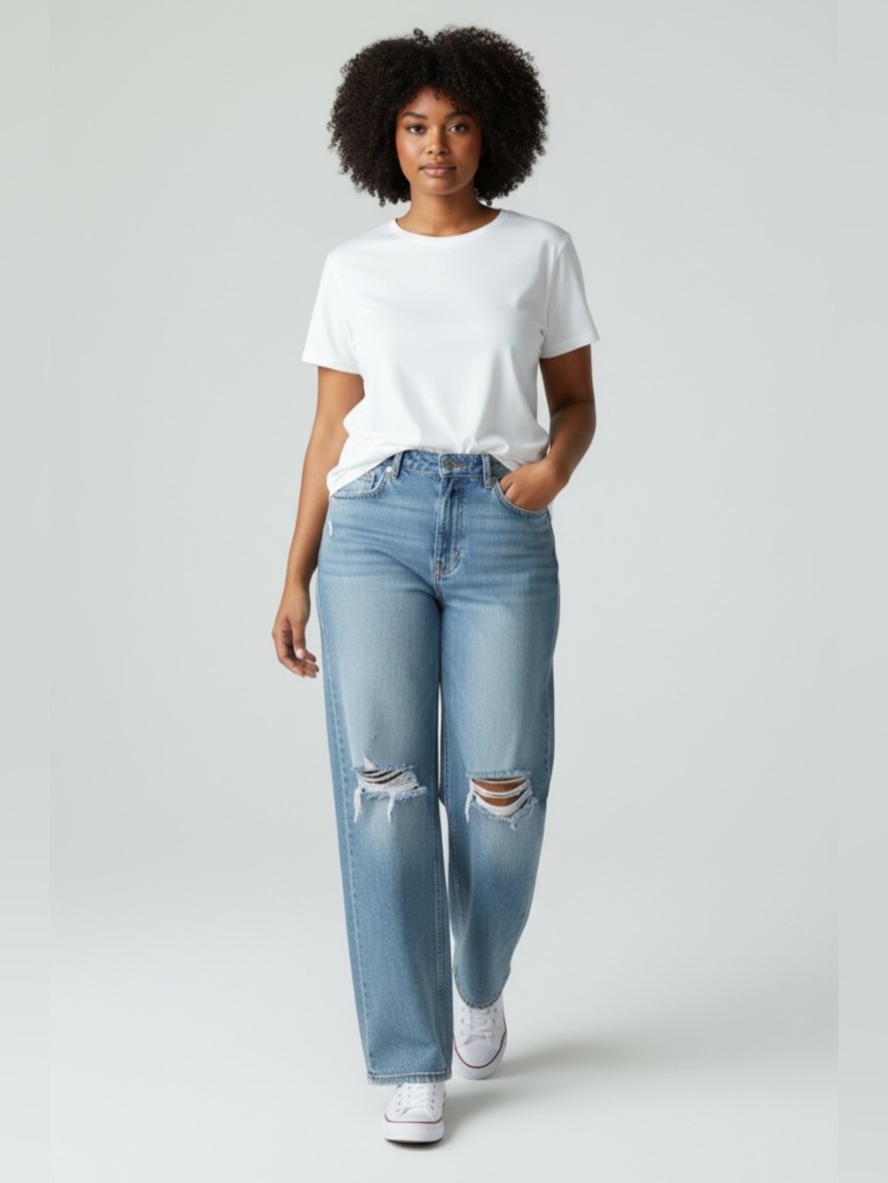 Judy Blue 90s Straight Distressed Jeans High Rise Light Wash Size 7/28‎